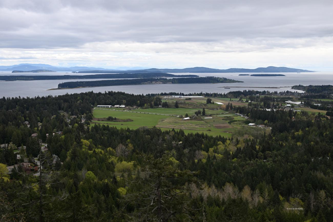 A view of Saanich, James and Sidney Islands