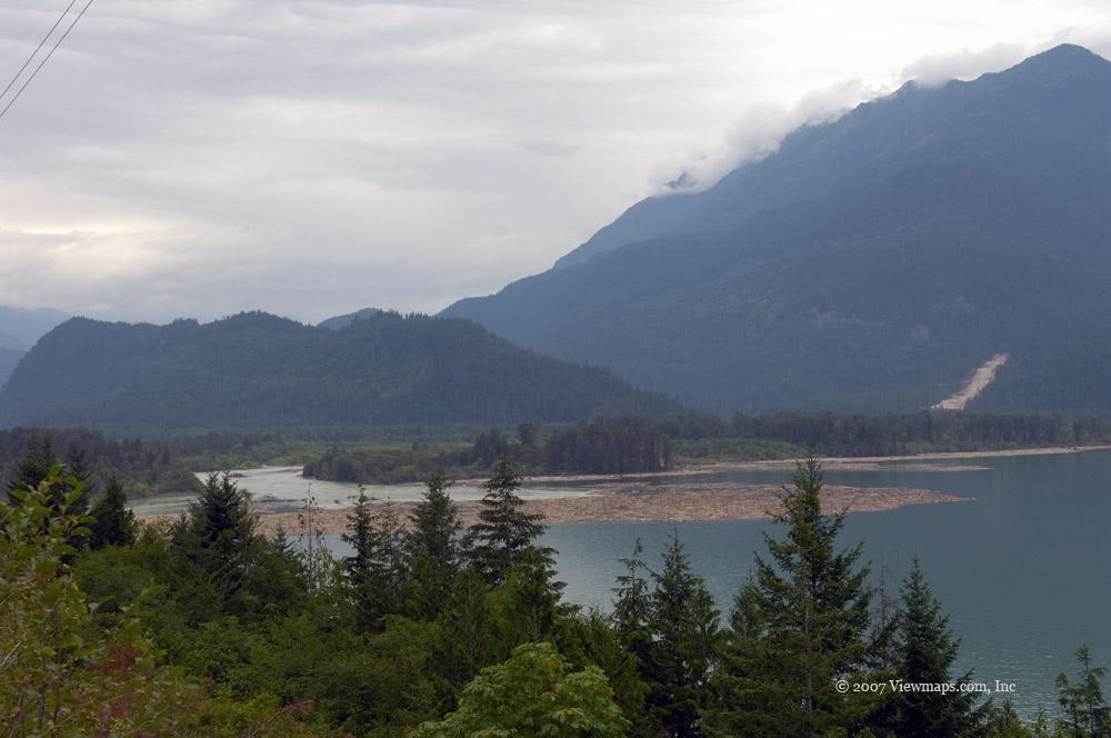 A view of the north end of Harrison Lake