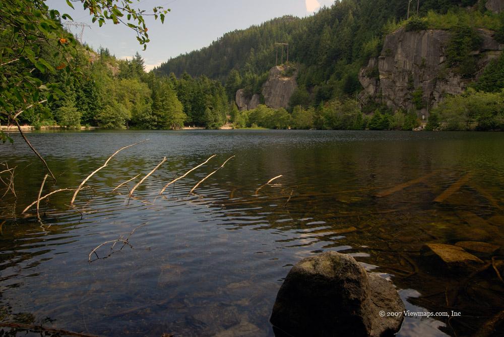 Another submerged log - this view looking north east.