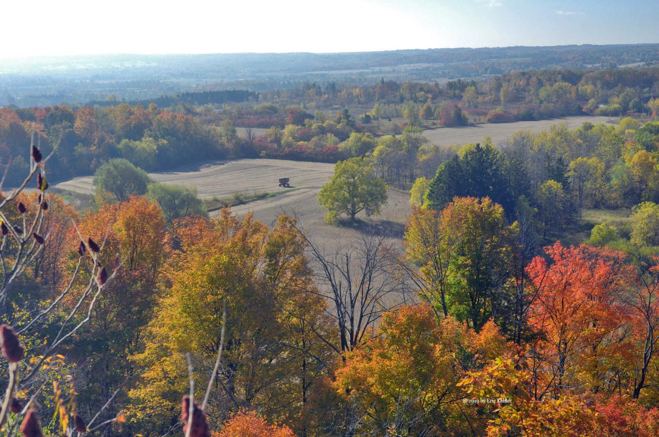 Fields and colour as seen from Rattlesnake Point