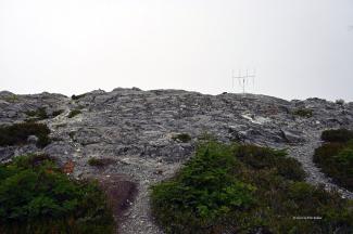 The bare summit of Mount Strachan