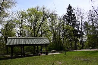My antenna and operating location at the  park