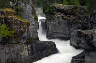 Here is a view of the waterfall from the observation platform.