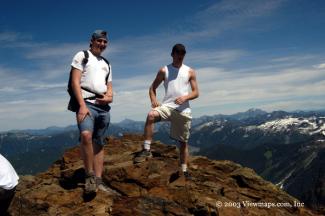 The boys on the peak of Mt. Cheam looking North.