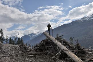 Geoff out finding a better view of the valley