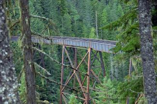 The Kettle Valley Railway Trestle Bridge over Ladner Creek