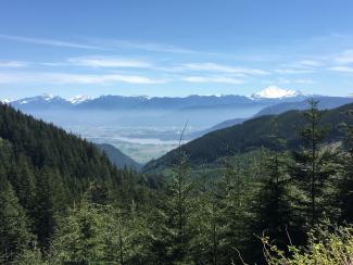 Looking down on the Fraser Valley