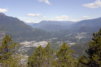 Looking down on Squamish from the third Chief